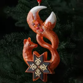 Set of jewelry Christmas tree toys "Mordovian"